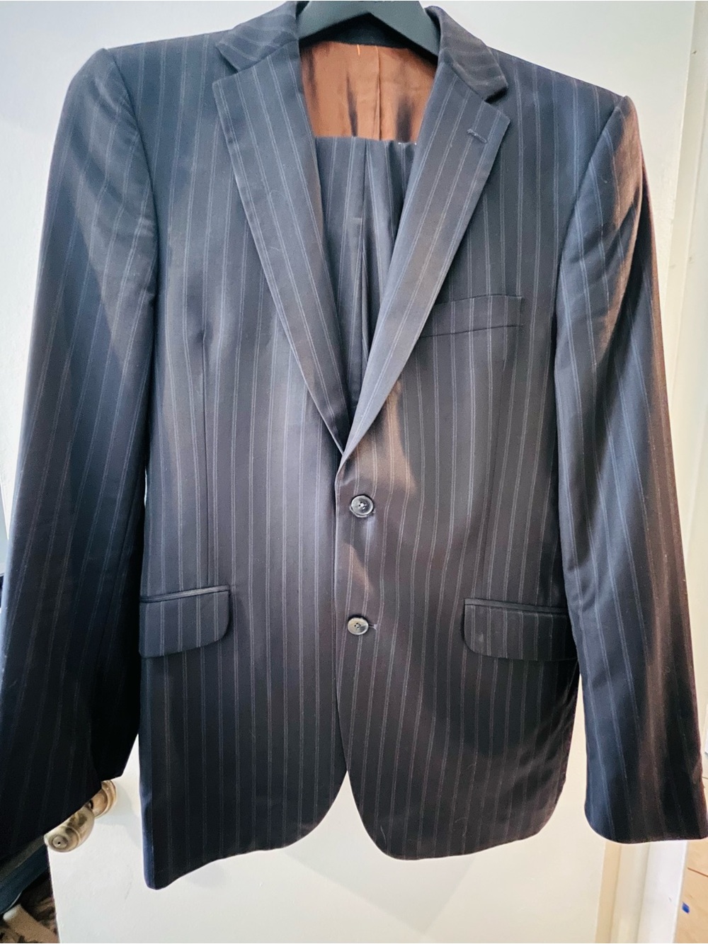 Ben Sherman Classic Men's Navy Pinstripe Blazer and Pant Suit
